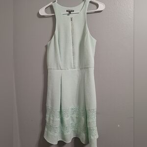 Express Green Halter Sheath Dress